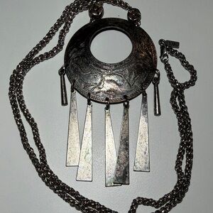 Silver Pendant Necklace with Chain